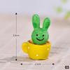 Автомобильный кактус, кролик в горшке, украшения, аксессуары для центральной консоли автомобиля, настольные куклы, маленькие украшения из смолы для выпечки тортов, игрушки