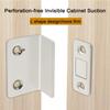 1-10PCS Ultra Thin Latch Cupboard L Type Door Closer Cabinet Catches Door Stopper Furniture Fittings Strong Magnetic Door Closer