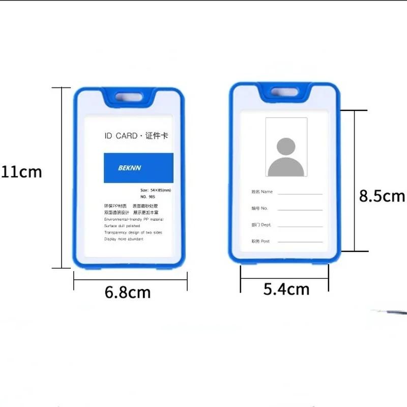 Women Men Plastic ID Credit Bank Card Holder Students Bus Card Case Lanyard Candy Colors Identity Badge Cards Cover