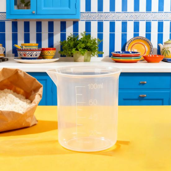 Plastic Measuring Cup Clear Graduated Cup Spout Design Multipurpose Mixing Cups Kitchen Baking Tools