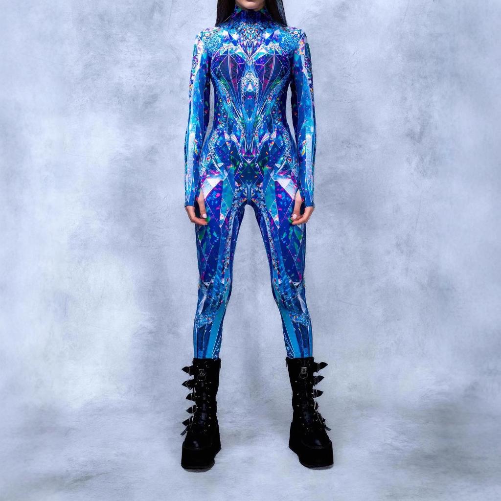 Унисекс Киберпанк 3D Цифровая Печать Хэллоуин Вечеринка Костюм для Ролевых Игр для Женщин и Мужчин Косплей Костюм Карнавальный Комбинезон