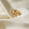 Jewelry 18K Gold Plated Stainless Steel Heart Ring Trendy Zircon Heart Shape Pave Cubic Zirconia Open Rings for Women
