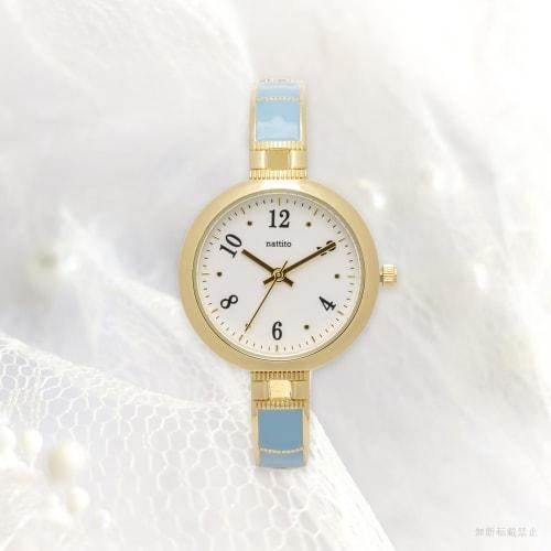 Fieldwork Women's Analog Watch with Metal Strap and Bangle, Epocolor Cattery Blue, YM123-3