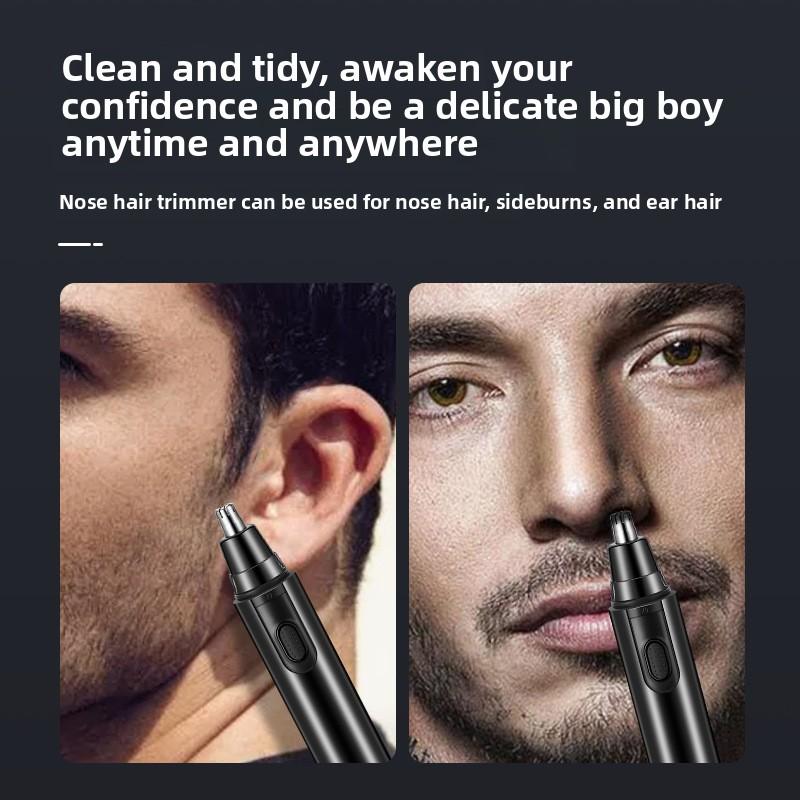 Nose Hair Repairman Won't Hurt Nasal Nose Hair Shear Device Male Nose Shaving Battery Motor Trimmer