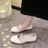 Mary Jane Shoes Women's Outer Wear Spring and Autumn Style Square Head Shallow Mouth Low Heel with Skirt Single Shoes Doudou Shoes