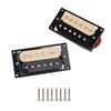 Yibuy 1 комплект из 2 звукоснимателей для электрогитары Humbucker с двойной катушкой, черные + кремовые (В)