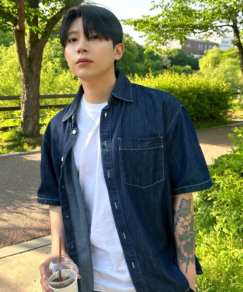 MINDBRIDGE [Set] Linen-Like Denim Shirt Set-Up - 3 Colors