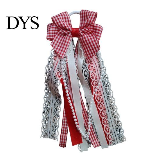 Boho Boot Embellishments 1 Pair Ribbon Bow Charms, Plaid Cowboy Charms Western Accessories with Faux Pearls Lace Ribbons, Women Boots for Cowgirl