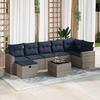 VidaXL Garden Lounge Set 8 Pcs with Grey Cushions Wicker 3325417