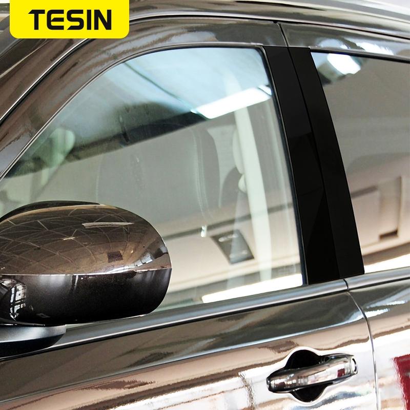 Car Window Middle Center Pillar Decoration Cover Stickers For Jeep Compass 2008 2009 2010 2011 2012-2016 Exterior