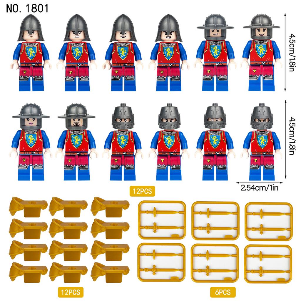 Средневековая кукла-солдат 1801 года, кукла древнеримского ордена, детские строительные блоки, игрушка