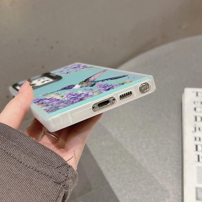 Чехол для телефона с защитой от падений и цветочным узором для Samsung S24 S23 A55 A35 Xiaomi Redmi 13C Poco C65 iPhone 15 Huawei Honor, противоударный защитный бампер