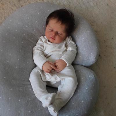 Милые спящие куклы Bebe Reborn, настоящие спящие куклы 19 дюймов, мягкая тканевая имитация тела, ручная роспись, 3D кожа, куклы для новорожденных детей, подарки на день рождения
