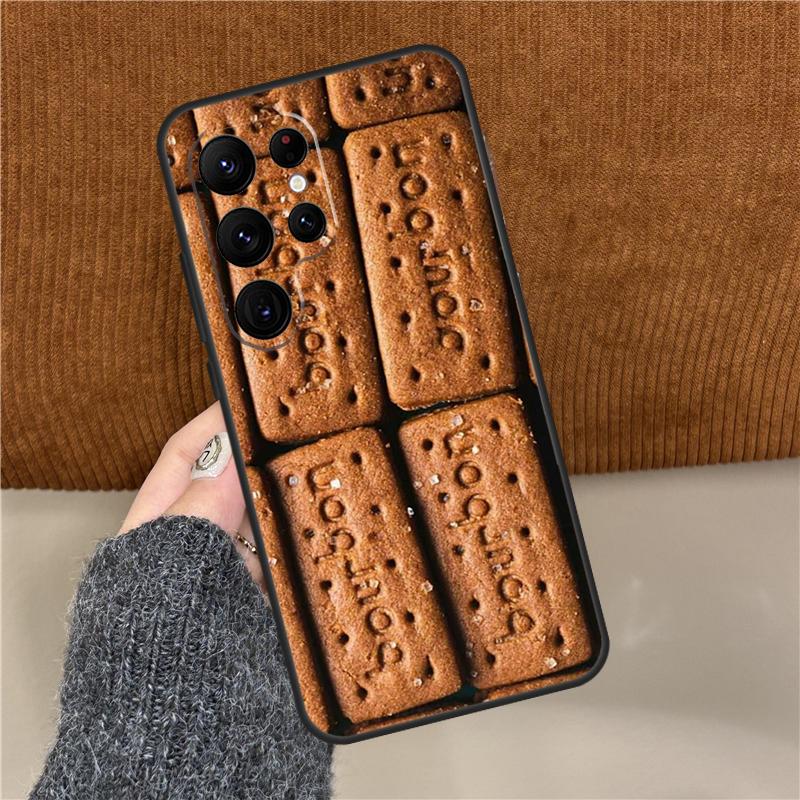 Bourbon Biscuit Phone Case For Samsung Galaxy S25 Ultra S9 S10 S20 S21 S22 Plus S24 FE S23 Ultra Back Cover