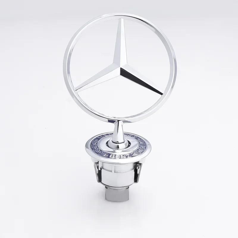BWJ1 Для автомобиля Mercedes Benz Звезда на капот Передний хромированный логотип Маркировка капота Mercedes Benz C E S-класс W204 W205 W212 W213 W211 W220 W22