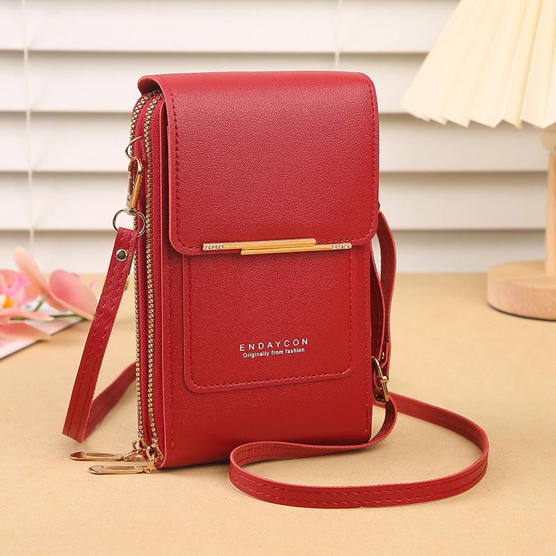 8 Colors Touch Screen Phone Bag Ladies Small Messenger Cute Phone Bag Fashion Key Coin Purse Wallet Card Holder