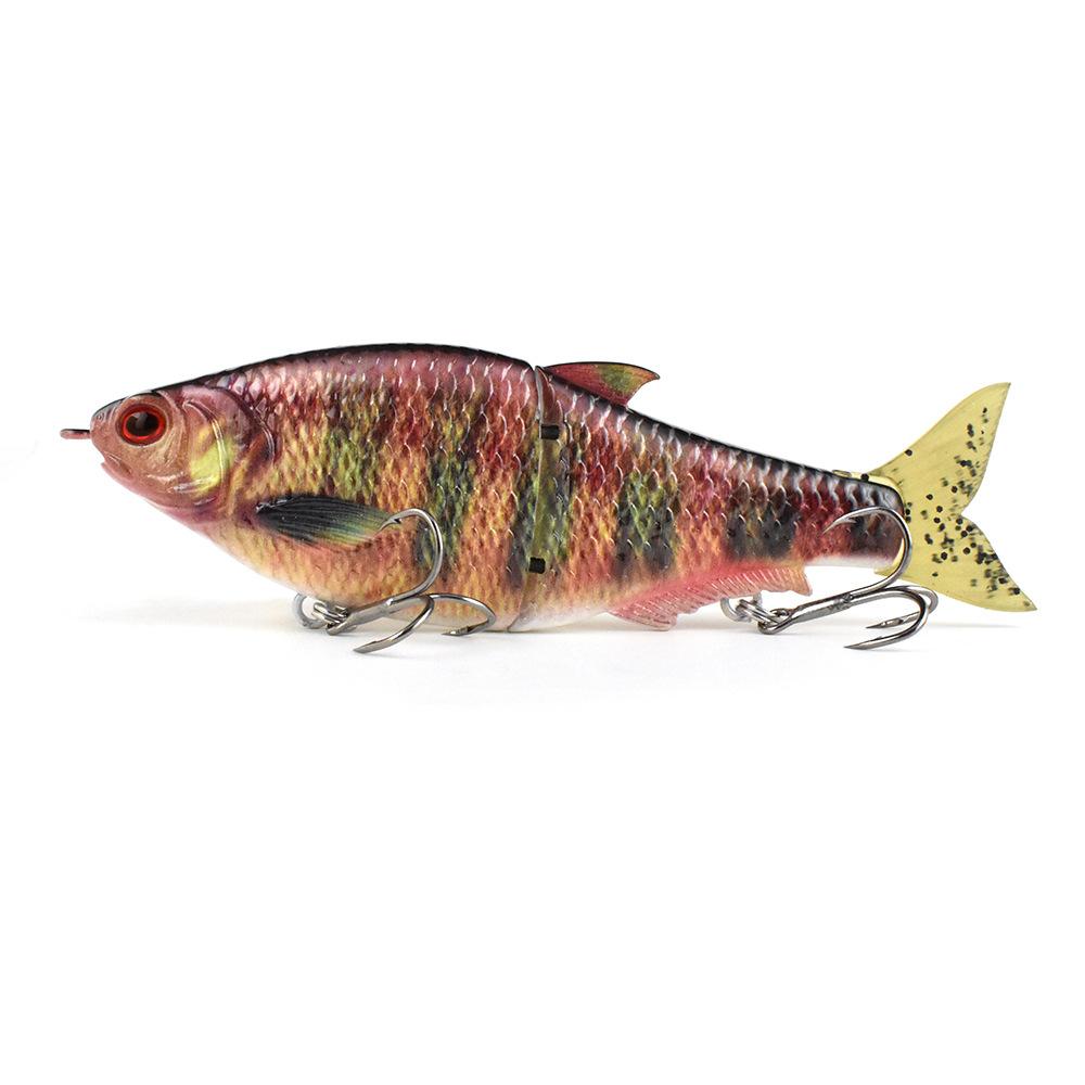 Luya Bait Soft Tail Two-Section Vib Fishing Simulation Bait S-Shaped Swimming Bait Luya Abs Plastic Fishing Gear