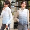 Light Down Vest Women's Short Autumn and Winter New White Duck Down Slim and Thin Outer Wear Warm Stand-up Collar Vest