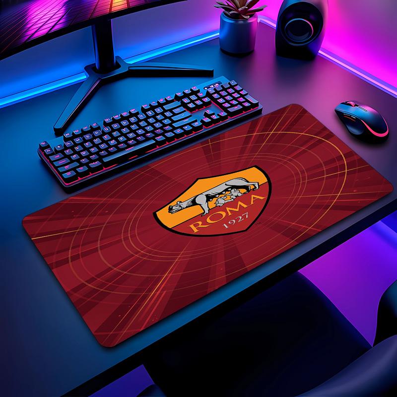 AS Roma Football Pattern Mouse Pad Non?Slip Rubber Base Gaming Mousepad For Desk Office Home