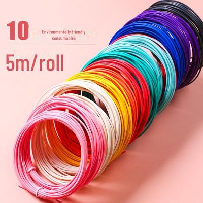 Расходные материалы для низкотемпературных 3D-ручек PCL — 10 цветов, по 5 метров каждый