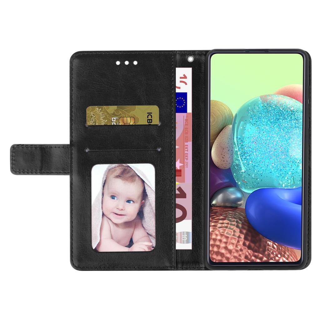 HT01 Кожаный чехол для телефона Oppo A59 5G с подставкой-кошельком и принтом Y-образной линии