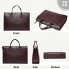 AKIYAMA Men's Waterproof Genuine Leather Briefcase, Mini Tote Bag with Large Capacity, Fits A4 Paper, Perfect for Commuting, Business, and Business