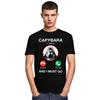 Capybara Is Calling And I Must Go Tshirt for Men Short Sleeves T Shirt Fashion Tshirts Pure Cotton Tees Birthday Gift