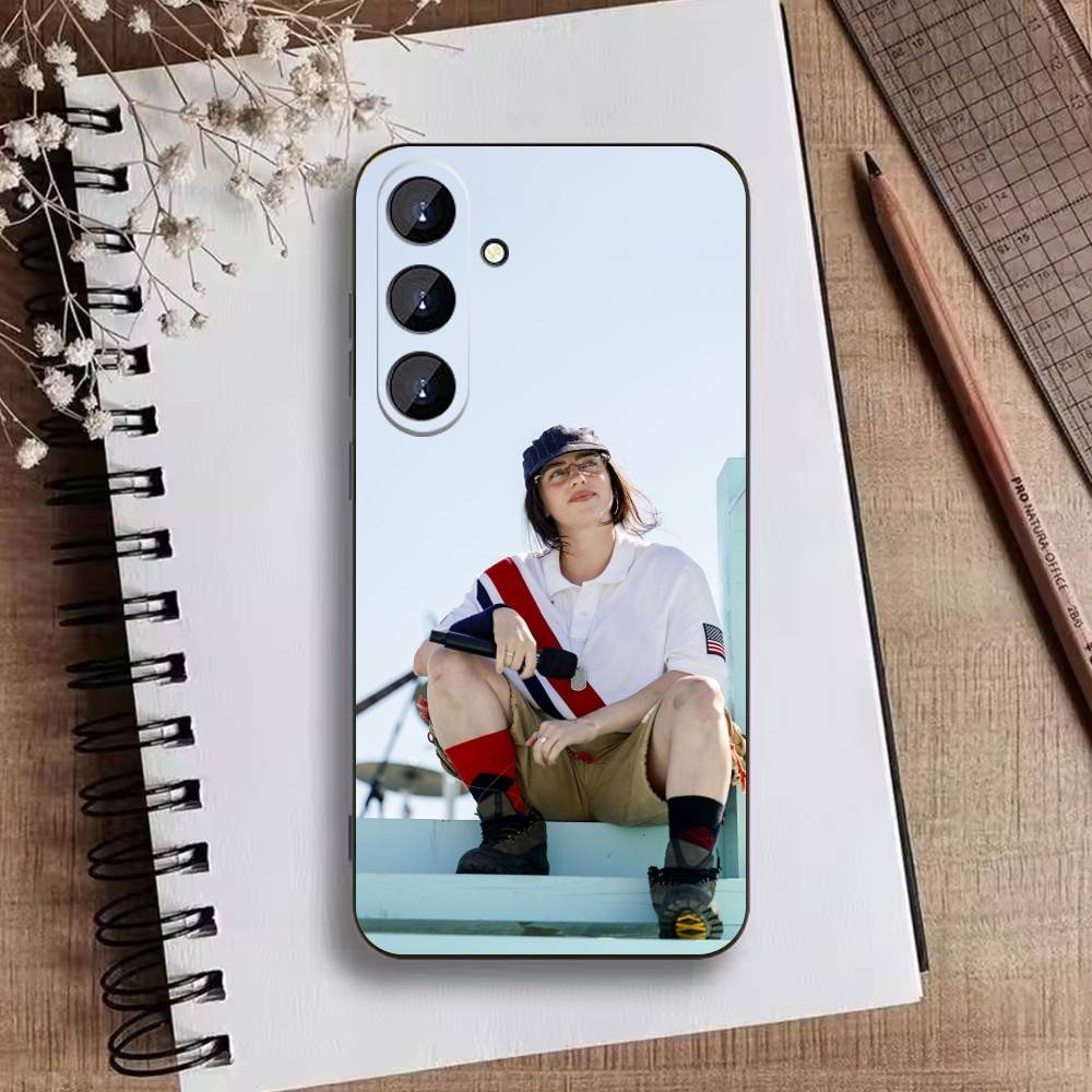 Чехол для телефона S-Singer B-Billie Eilish для Samsung Galaxy A73, A72, A71, A70, A52, A51 Другие Мягкий Черный Чехол