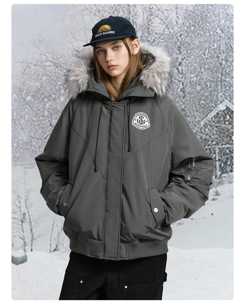 Зимние уличные парки с капюшоном мужские новые утепленные модные хлопковые куртки с меховым воротником теплые на молнии с карманами пушистые пальто