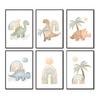 Cartoon Boho Dinosaur Rainbow Sun Cloud Nursery Wall Art Canvas Painting Nordic Posters And Prints Pictures Baby Kids Room Decor