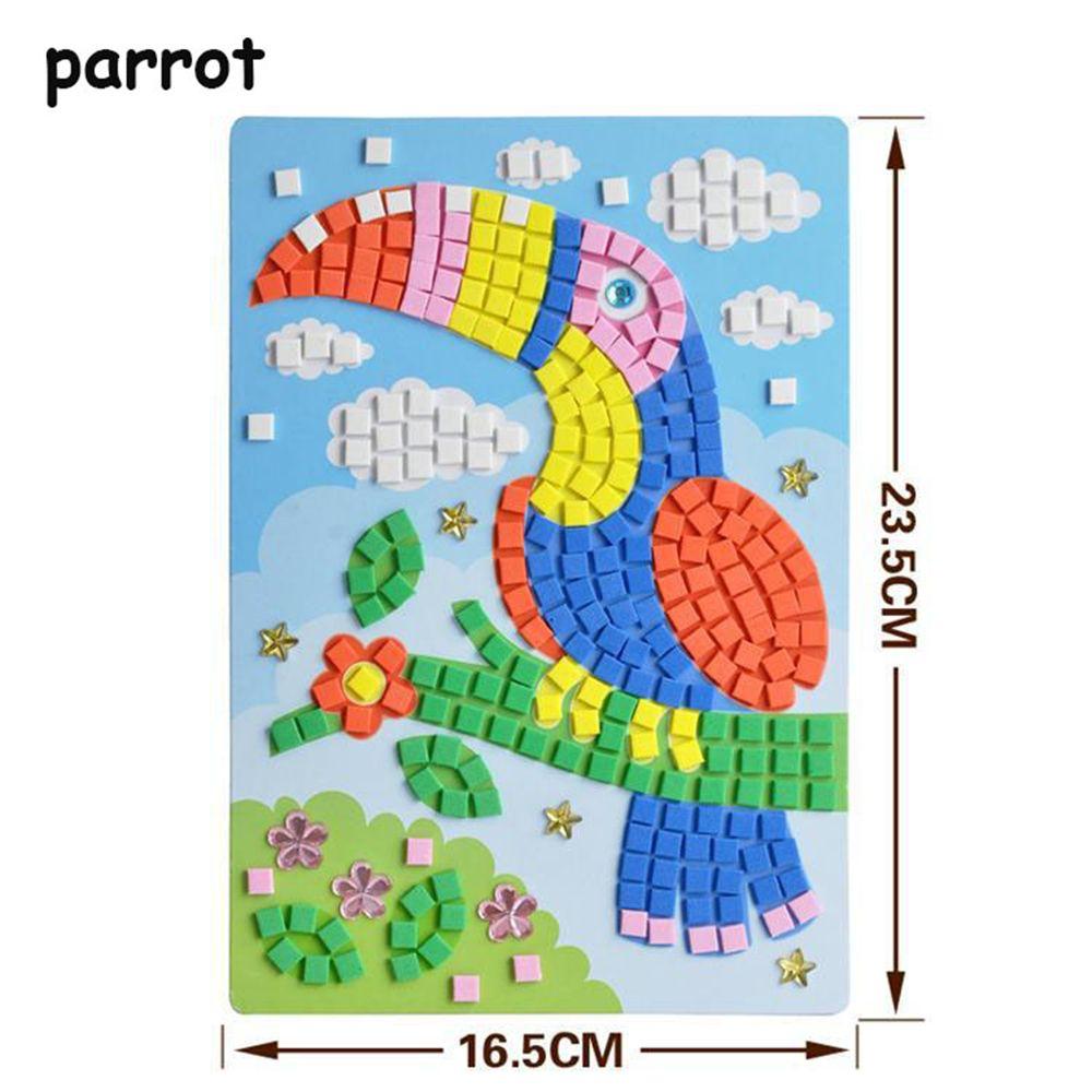 Kids Game DIY Kits Early Educational 3D Mosaics Puzzle EVA Foam Drawing Toys Stickers