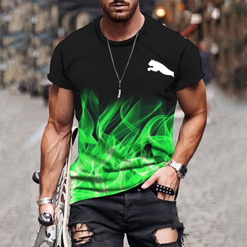 Мужская футболка с градиентным дизайном, с принтом, повседневная, с коротким рукавом, для улицы, уличная мода, мужская рубашка, одежда больших размеров