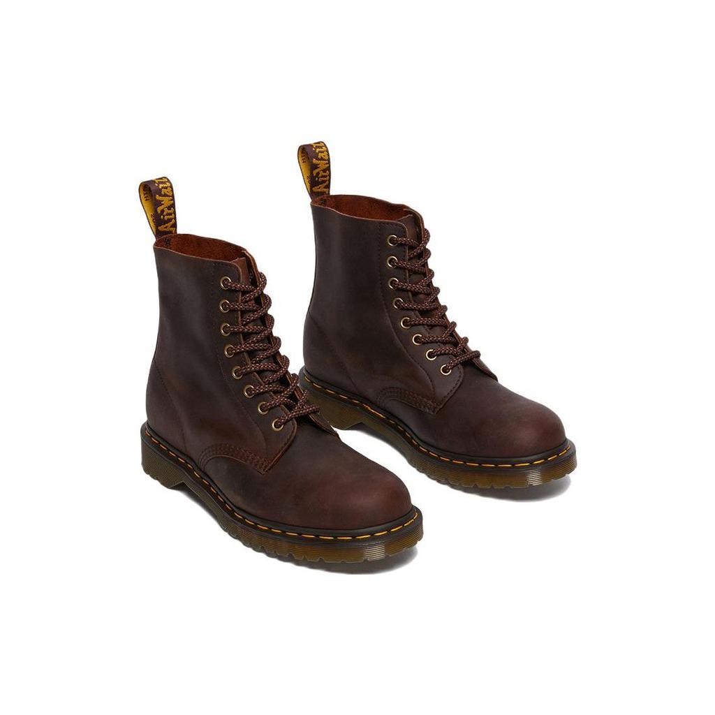 Dr. Martens 1460 Leather 8 Eyelet Short Boots Unisex Boots Red-Brown 30670294