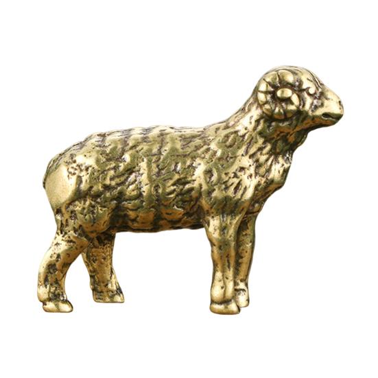 Childlike Sturdy Chic Solid Clear Lines Sheep Sculpture Ornament