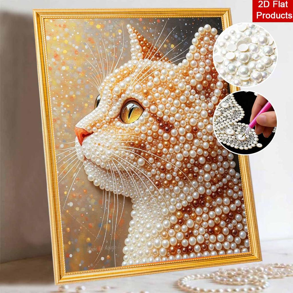 Cat pearl painting handmade diy 5D pearl painting kit home wall decoration art