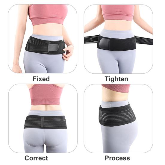 Крестцово-подвздошный тазобедренный пояс Застежка-лента Эластичный Дышащий Женский Облегчение боли Контроль живота Поддержка бедер Пояс для коррекции таза Живот
