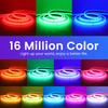 12В 24В RGB COB Светодиодная лента WiFi Bluetooth Пульт ДУ IP68 Водонепроницаемая 576 светодиодов/м Высокая яркость FOB Светодиодная лента Диод Декор Сада