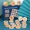 Teen Memory Matching Game, Wooden Cards, Enhances Concentration And Learning, Perfect Gift For Kids