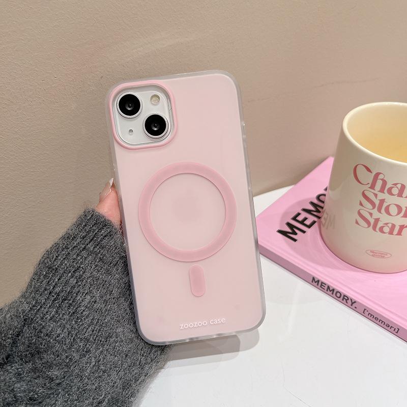Ins Wind Macaron подходит для Apple 15 чехол для мобильного телефона с магнитной присоской IPhone14 Candy Color 16 Promax Hard Case 13