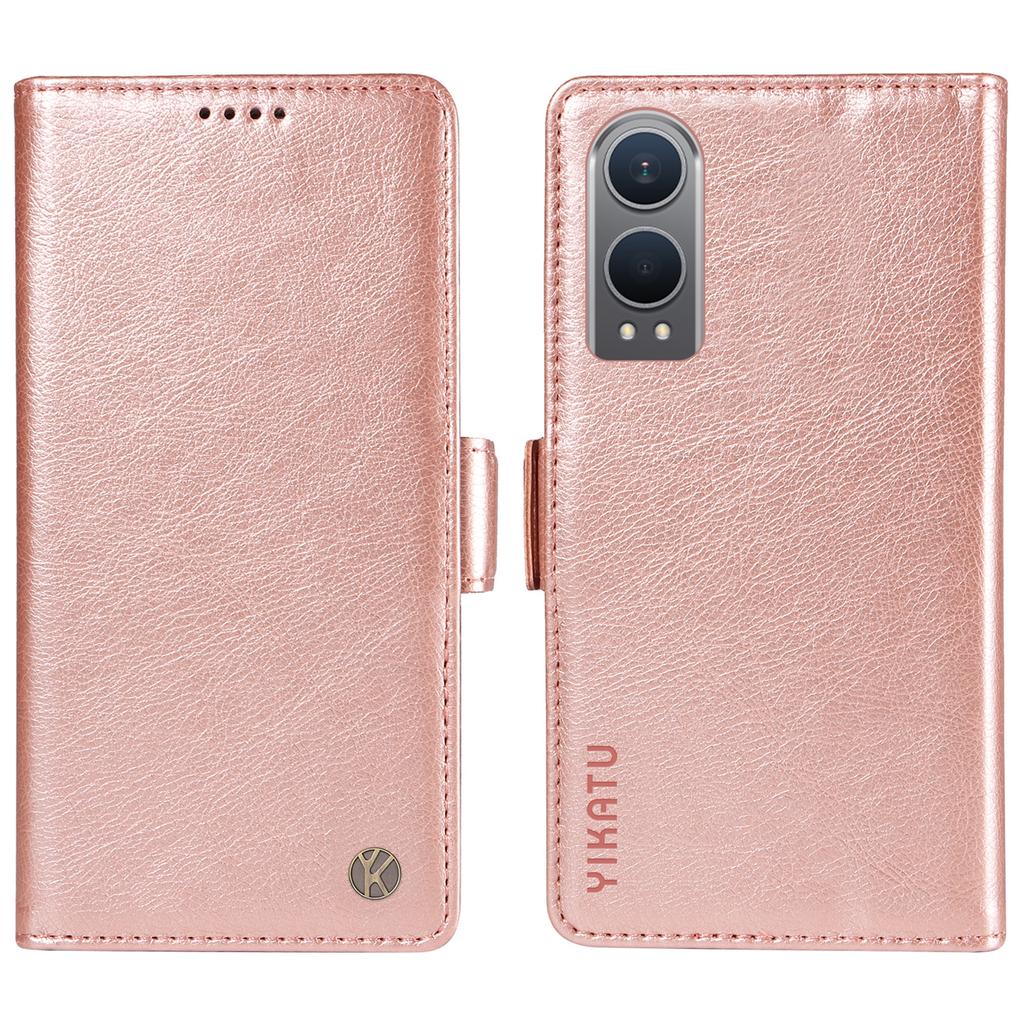 YIKATU YK-007 For OnePlus Nord CE4 Lite 5G/Oppo K12x 5G (China) Wallet Case Litchi Grain Leather Phone Protective Cover