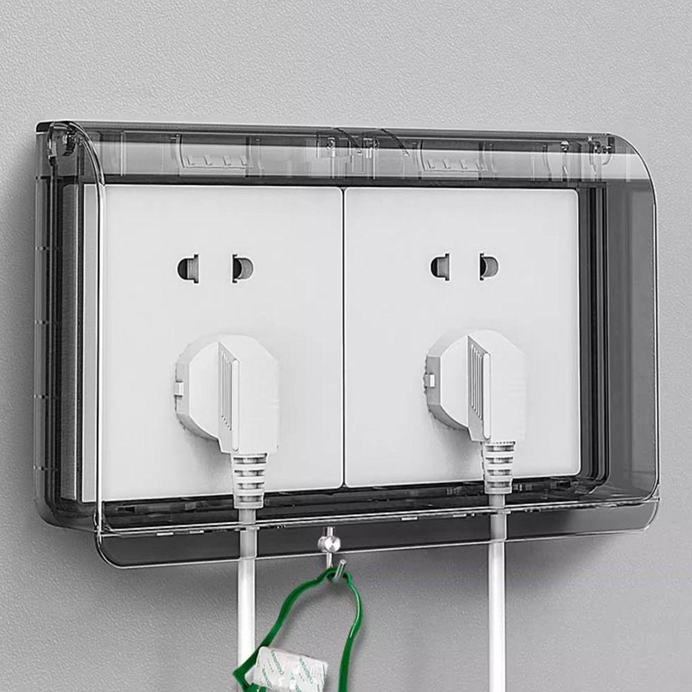 Self-Adhesive Electric Plug Cover Waterproof Plug Box Durable Switch Protective Cover  for Home