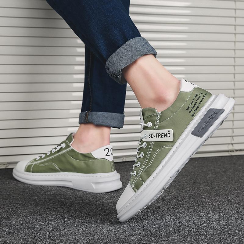 Мужская модная парусиновая обувь Four Seasons Корейская дышащая мягкая подошва Повседневная обувь для сноубординга Студенческая универсальная модная обувь для ходьбы