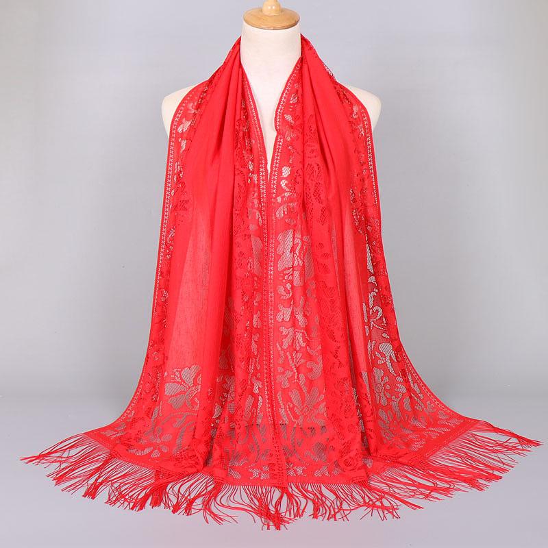 Elegant Lace Scarf for Women Tassel Trimmed Summer Sunscreen Shawl Lightweight Party Wedding Poncho Boho Chic Beach Cover Up