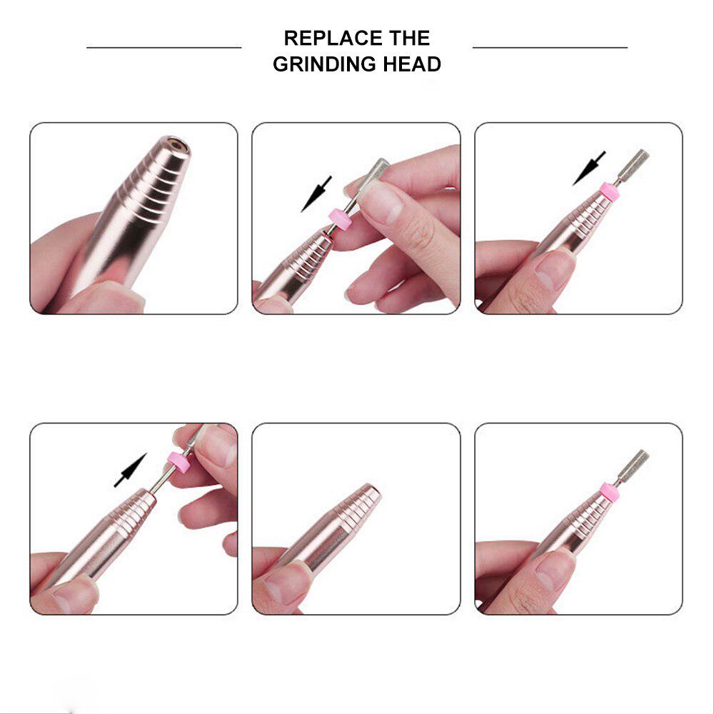 Электрический маникюрный педикюрный набор для дизайна ногтей, средство для удаления геля для кутикулы, сверло для ногтей, маникюрная машина