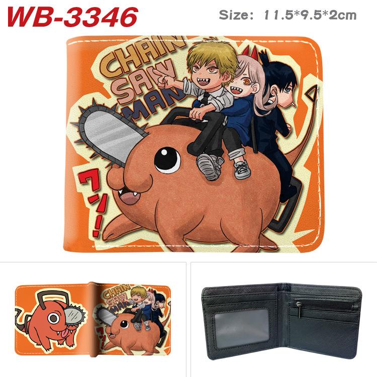 Chainsaw Man Anime Wallet Portable Large Capacity Full Color Folding Leather Purse Unisex Coin Bag