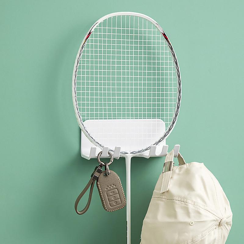 Настенная стойка для ракеток, держатель для пинг-понга, универсальный крючок для ракетки для бадминтона для дома, фермы, общежития, гостиной, квартиры