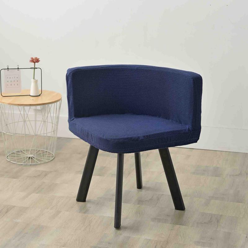 Треугольный чехол на стул Эластичный Полностью обернутый Изогнутый Утолщенный Моющийся Интегрированный с спинкой Домашний Ресторан Полукруглый Чехол на табурет