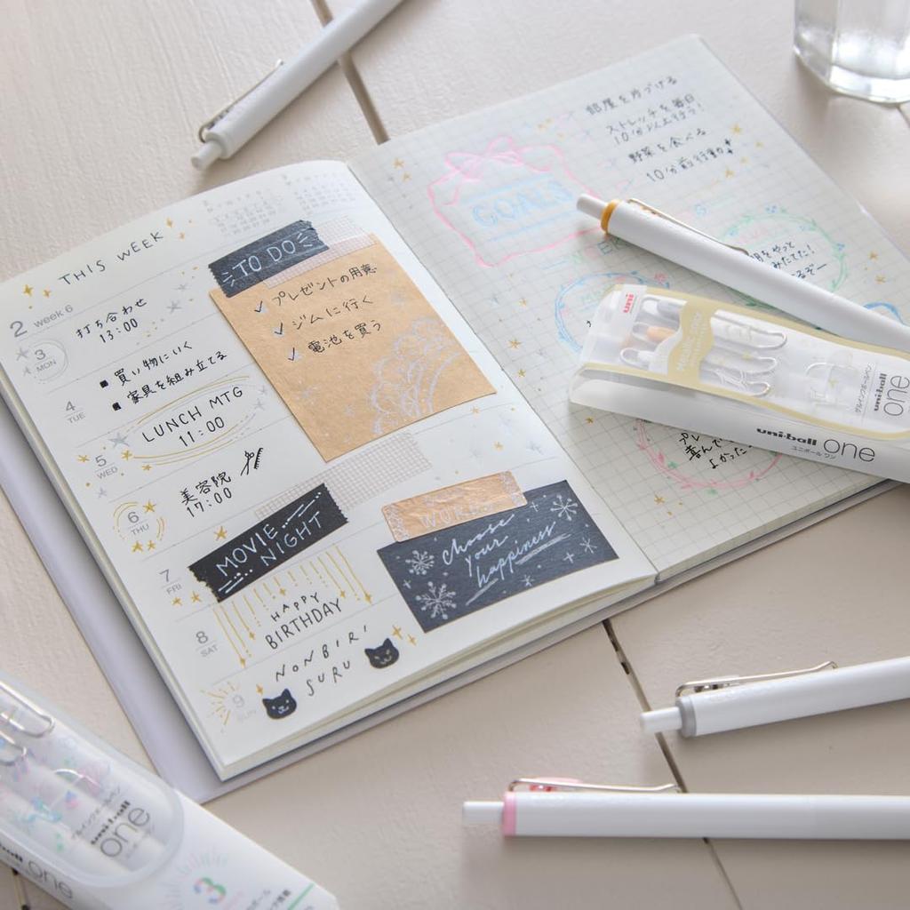 Mitsubishi Pencil Gel Ballpoint Pen Uniball One White Ink 10 Pieces Hako 10P 0.5 UMNSC05.1