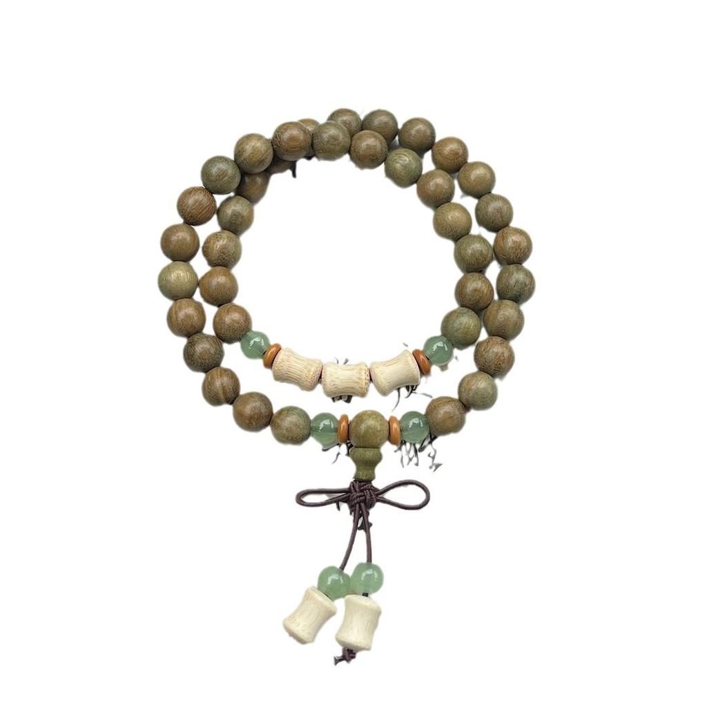 Китайский зеленый сандаловый многокруговой браслет женский Wenwan сандаловая бусина держащая четки мужской
