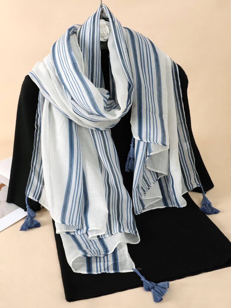 New Women Cotton Thin Scarf Flower Print Hijab Soft Shawls and Wraps Bohemia Female Foulard Pashmina Bandana Headscarf